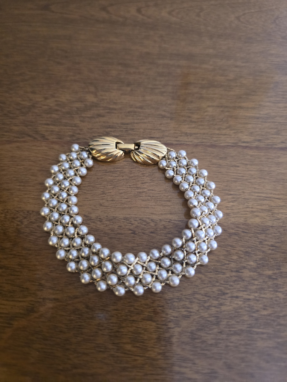 Napier Gold-Tone Multi-Row Pearl Bracelet